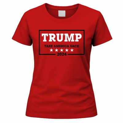 Red Trump Trump 2024 Take America Back Election Red Women's T-Shirt