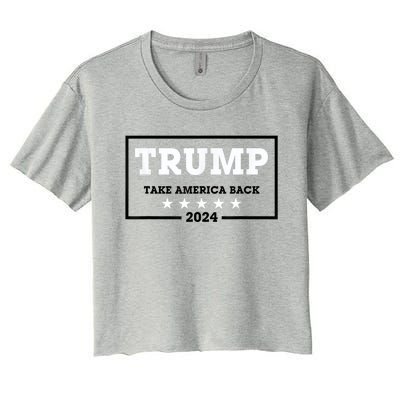 Red Trump Trump 2024 Take America Back Election Red Women's Crop Top Tee