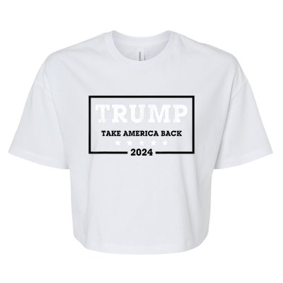 Red Trump Trump 2024 Take America Back Election Red Bella+Canvas Jersey Crop Tee