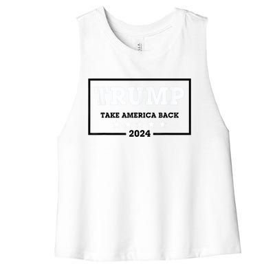 Red Trump Trump 2024 Take America Back Election Red Women's Racerback Cropped Tank