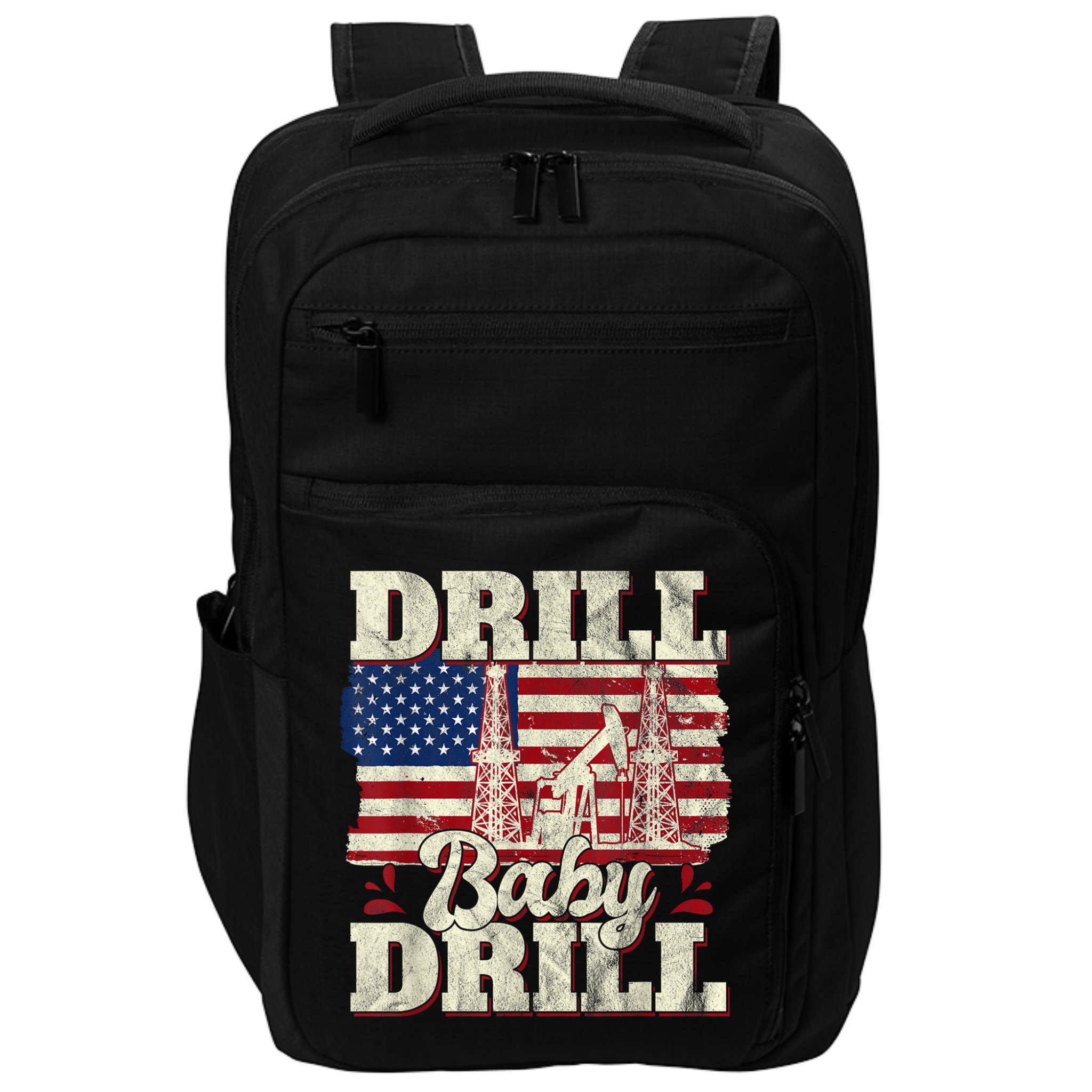 Red Trump Trump 2024 Drill Baby Drill Election Red Impact Tech Backpack