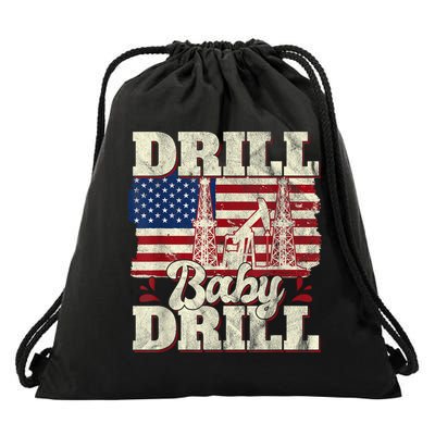 Red Trump Trump 2024 Drill Baby Drill Election Red Drawstring Bag