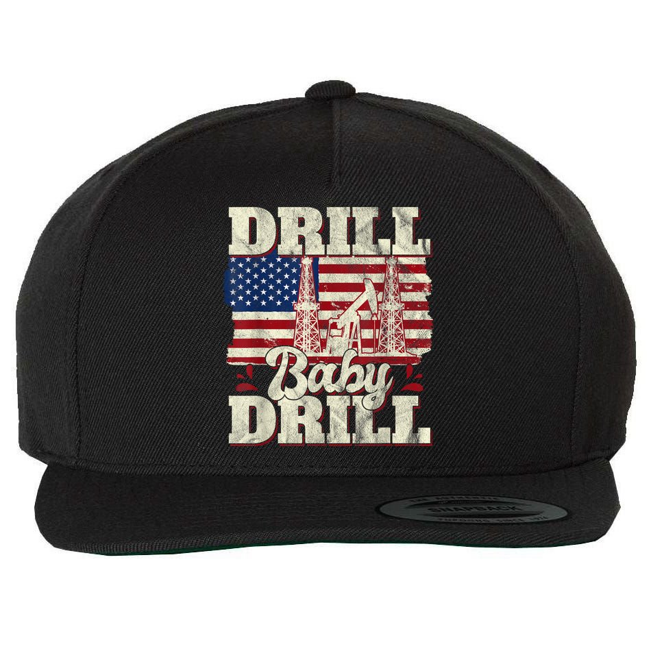 Red Trump Trump 2024 Drill Baby Drill Election Red Wool Snapback Cap