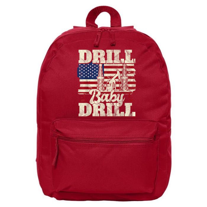 Red Trump Trump 2024 Drill Baby Drill Election Red 16 in Basic Backpack