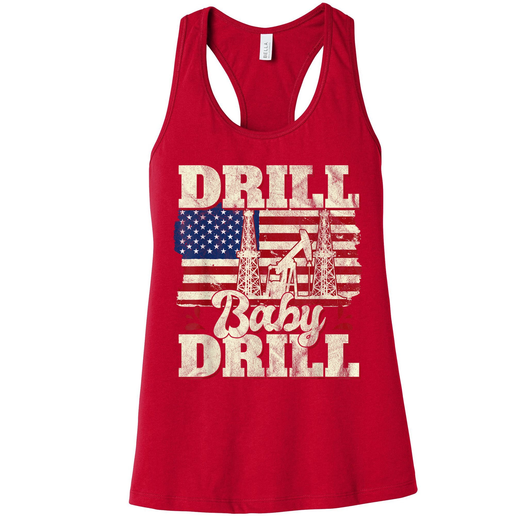 Red Trump Trump 2024 Drill Baby Drill Election Red Womens Tank Top