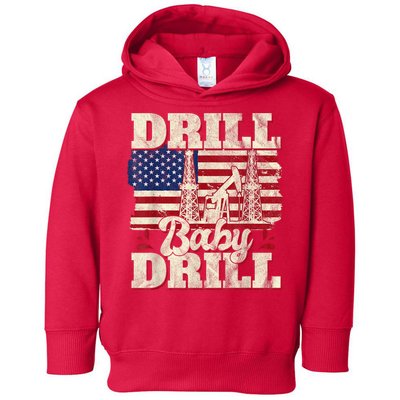Red Trump Trump 2024 Drill Baby Drill Election Red Toddler Hoodie