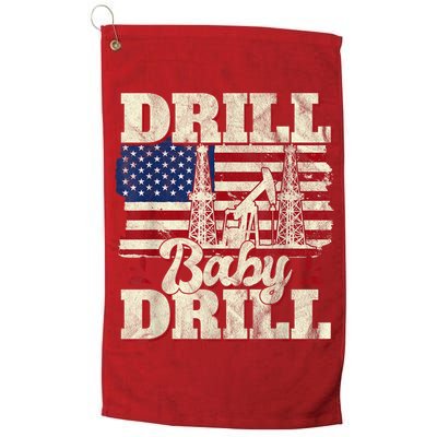 Red Trump Trump 2024 Drill Baby Drill Election Red Golf Towel