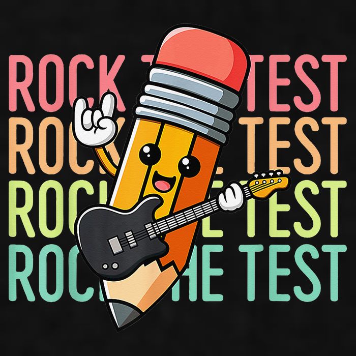 Rock The Test Day Teacher Testing Day Motivational Funny Ladies PosiCharge Tri-Blend Wicking Tank