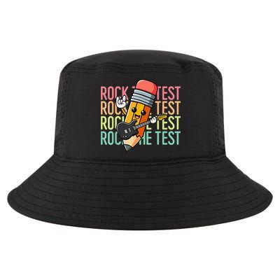 Rock The Test Day Teacher Testing Day Motivational Funny Cool Comfort Performance Bucket Hat