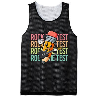 Rock The Test Day Teacher Testing Day Motivational Funny Mesh Reversible Basketball Jersey Tank