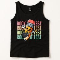 Rock The Test Day Teacher Testing Day Motivational Funny Tank Top
