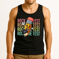 Rock The Test Day Teacher Testing Day Motivational Funny Tank Top