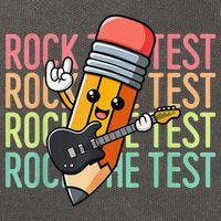Rock The Test Day Teacher Testing Day Motivational Funny Cotton Canvas Backpack