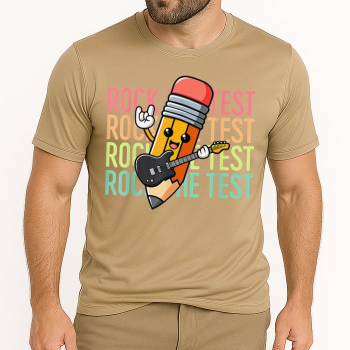 Rock The Test Day Teacher Testing Day Motivational Funny Performance Shirt