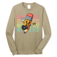 Rock The Test Day Teacher Testing Day Motivational Funny Long Sleeve Shirt