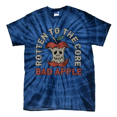 Rotten To The Core Bad Apple Funny Tie-Dye T-Shirt