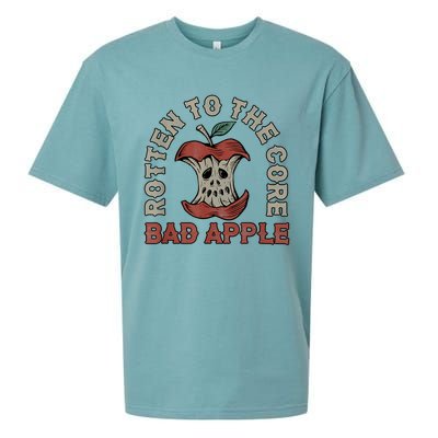 Rotten To The Core Bad Apple Funny Sueded Cloud Jersey T-Shirt