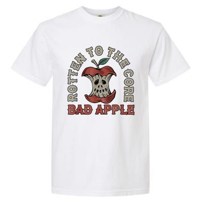 Rotten To The Core Bad Apple Funny Garment-Dyed Heavyweight T-Shirt