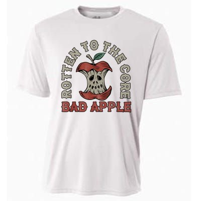 Rotten To The Core Bad Apple Funny Cooling Performance Crew T-Shirt