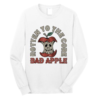 Rotten To The Core Bad Apple Funny Long Sleeve Shirt