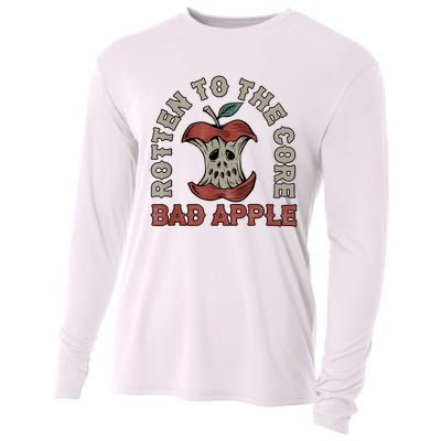 Rotten To The Core Bad Apple Funny Cooling Performance Long Sleeve Crew