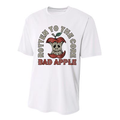 Rotten To The Core Bad Apple Funny Performance Sprint T-Shirt