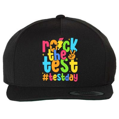 Rock The Test Testing Day Motivational Teacher Student Wool Snapback Cap