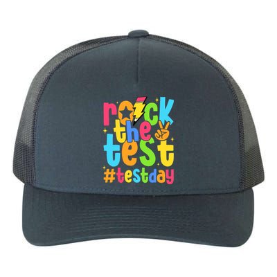 Rock The Test Testing Day Motivational Teacher Student Yupoong Adult 5-Panel Trucker Hat