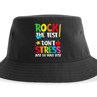 Rock The Test Don't Stress Just Do Your Best Sustainable Bucket Hat