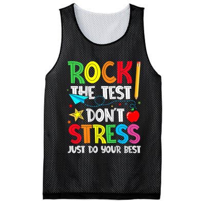 Rock The Test Don't Stress Just Do Your Best Mesh Reversible Basketball Jersey Tank