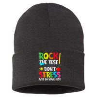 Rock The Test Don't Stress Just Do Your Best Sustainable Knit Beanie