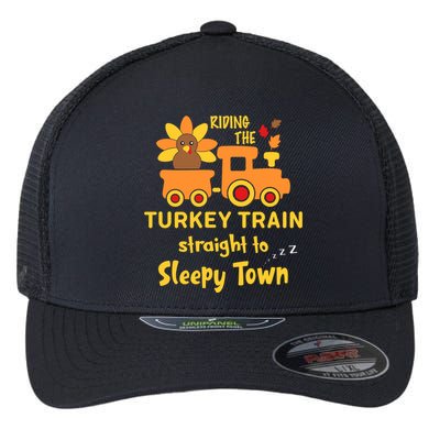 Riden The Turkey Train Sleepy Town Flexfit Unipanel Trucker Cap