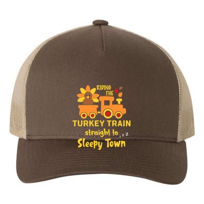 Riden The Turkey Train Sleepy Town Yupoong Adult 5-Panel Trucker Hat