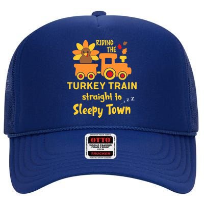 Riden The Turkey Train Sleepy Town High Crown Mesh Back Trucker Hat