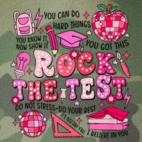 Rock The Test Testing Day Don't Stress Do Your Best Teach.er Legacy Tie Dye Trucker Hat