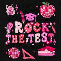 Rock The Test Testing Day Don't Stress Do Your Best Teach.er Ladies PosiCharge Tri-Blend Wicking Tank