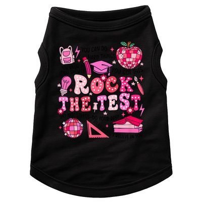 Rock The Test Testing Day Don't Stress Do Your Best Teach.er Doggie Tank