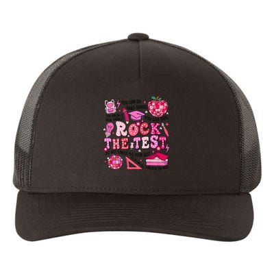 Rock The Test Testing Day Don't Stress Do Your Best Teach.er Yupoong Adult 5-Panel Trucker Hat