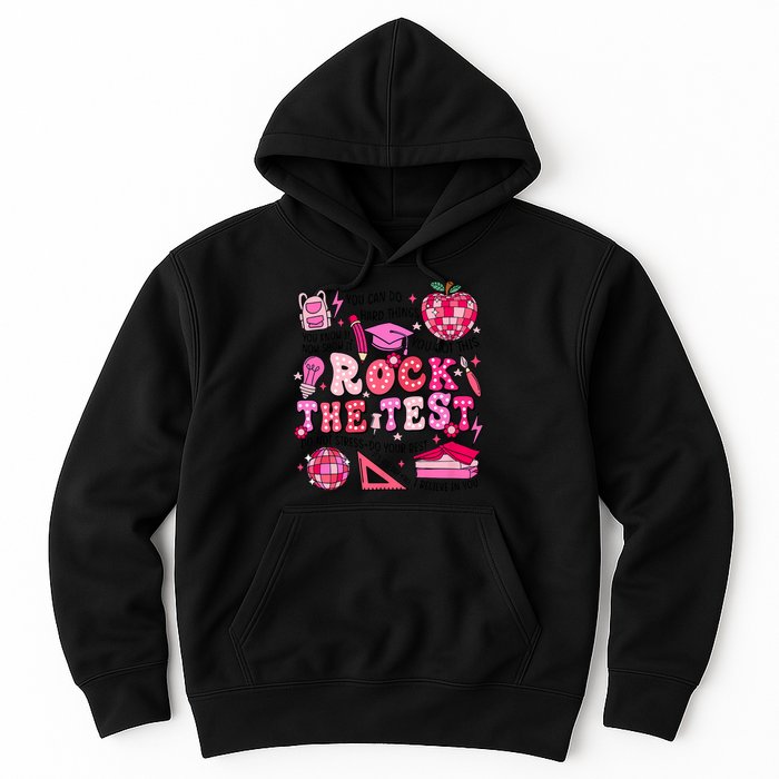Rock The Test Testing Day Don't Stress Do Your Best Teach.er Hoodie