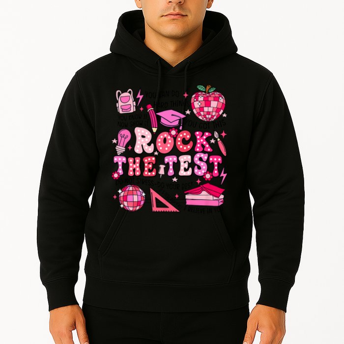 Rock The Test Testing Day Don't Stress Do Your Best Teach.er Hoodie