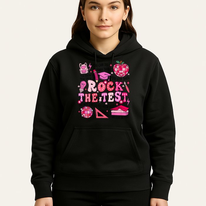Rock The Test Testing Day Don't Stress Do Your Best Teach.er Hoodie