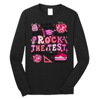 Rock The Test Testing Day Don't Stress Do Your Best Teach.er Long Sleeve Shirt