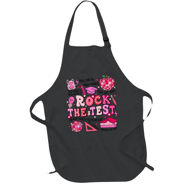 Rock The Test Testing Day Don't Stress Do Your Best Teach.er Apron