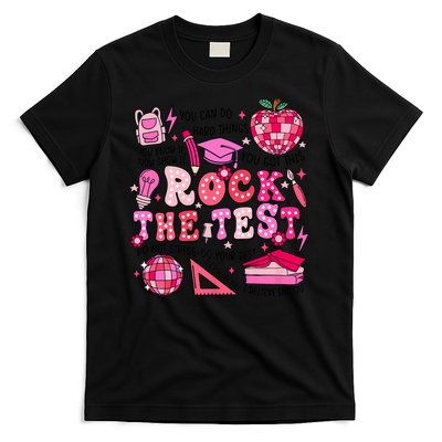 Rock The Test Testing Day Don't Stress Do Your Best Teach.er T-Shirt