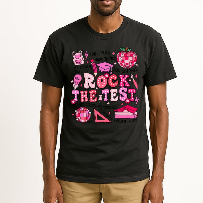 Rock The Test Testing Day Don't Stress Do Your Best Teach.er Tall T-Shirt