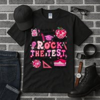 Rock The Test Testing Day Don't Stress Do Your Best Teach.er Tall T-Shirt