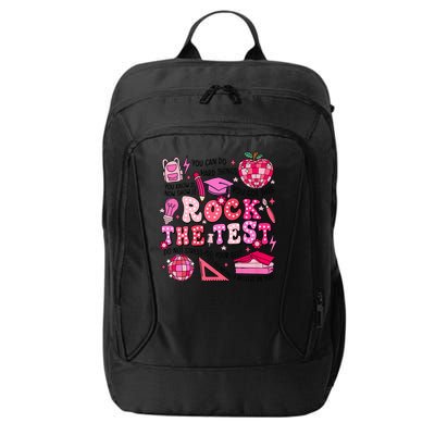 Rock The Test Testing Day Don't Stress Do Your Best Teach.er City Backpack