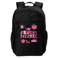 Rock The Test Testing Day Don't Stress Do Your Best Teach.er Backpack