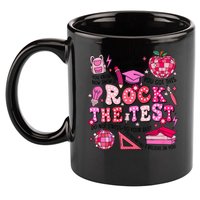Rock The Test Testing Day Don't Stress Do Your Best Teach.er 11oz C Handle Ceramic Mug