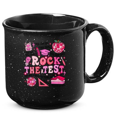 Rock The Test Testing Day Don't Stress Do Your Best Teach.er 15oz Campfire Ceramic Mug